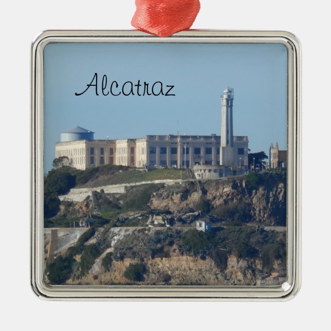 Alcatraz- San Francisco Metal Tree Decoration (Front)