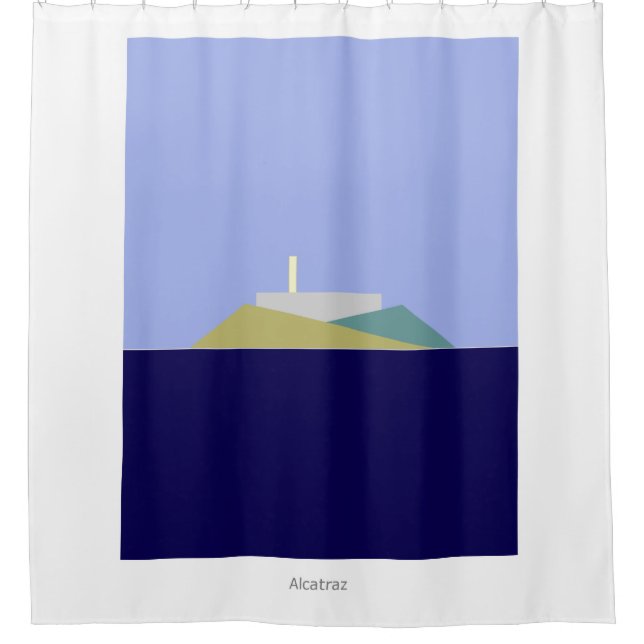 Alcatraz Shower Curtain! Shower Curtain (Front)