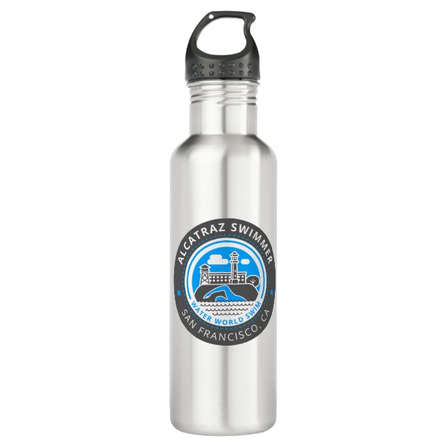 Alcatraz Swimmer stainless steel bottle (Front)