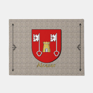 Alcazar Historical Shield on Cobblestone Doormat