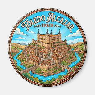 Alcázar of Toledo Spain Magnet