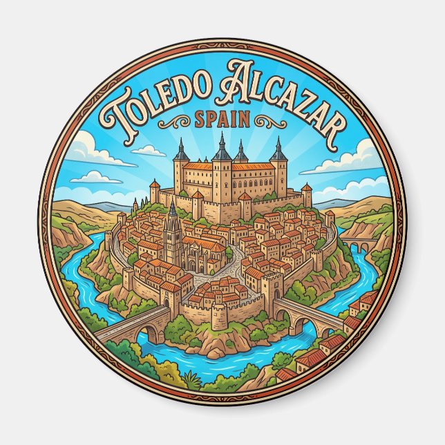Alcázar of Toledo Spain Magnet (Front)