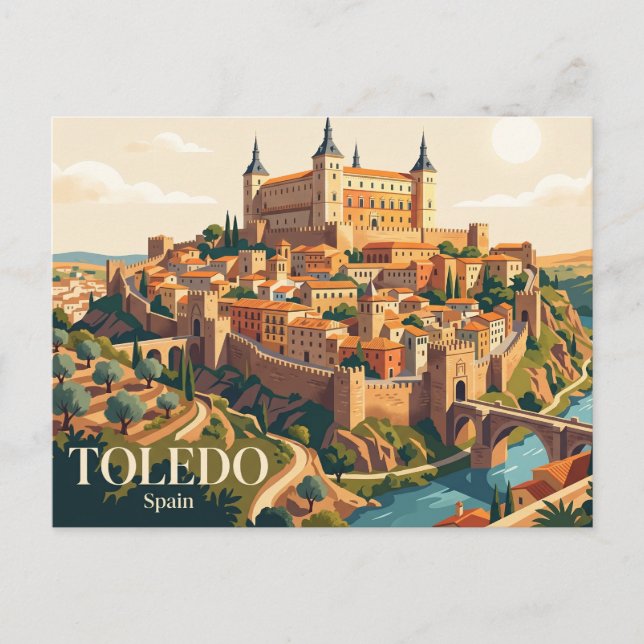 Alcazar of Toledo Spain Postcard (Front)
