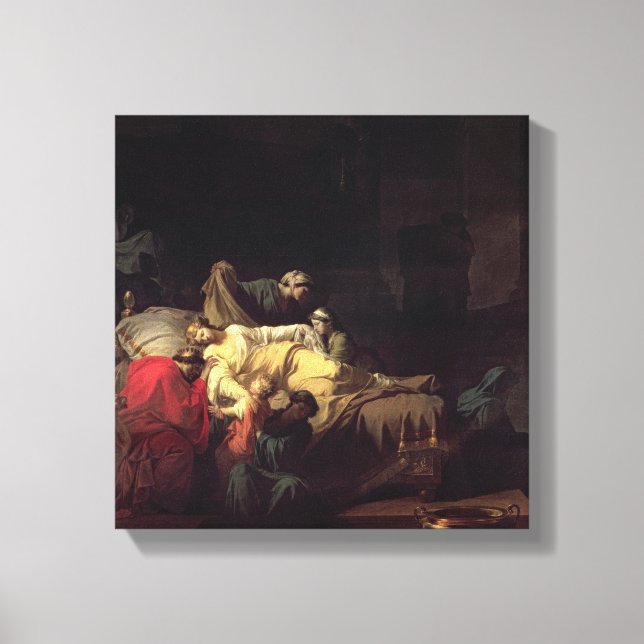 Alcestis sacrifices herself to save her husband Ad Canvas Print (Front)