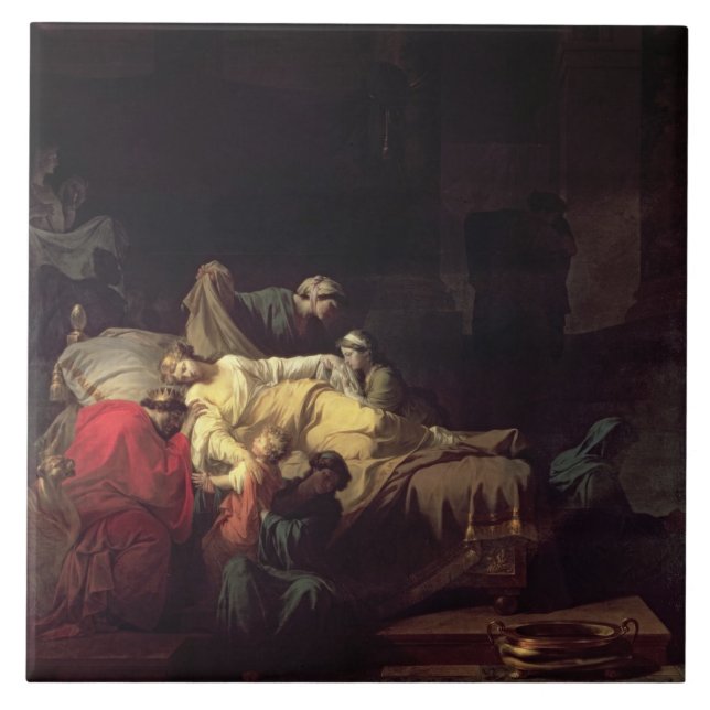 Alcestis sacrifices herself to save her husband Ad Tile (Front)