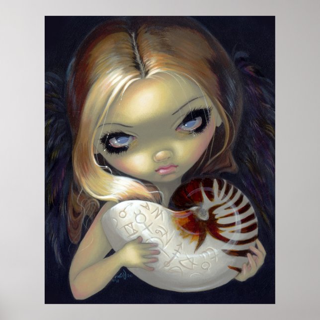 Alchemical Angel 2 ART PRINT gothic fairy nautilus (Front)