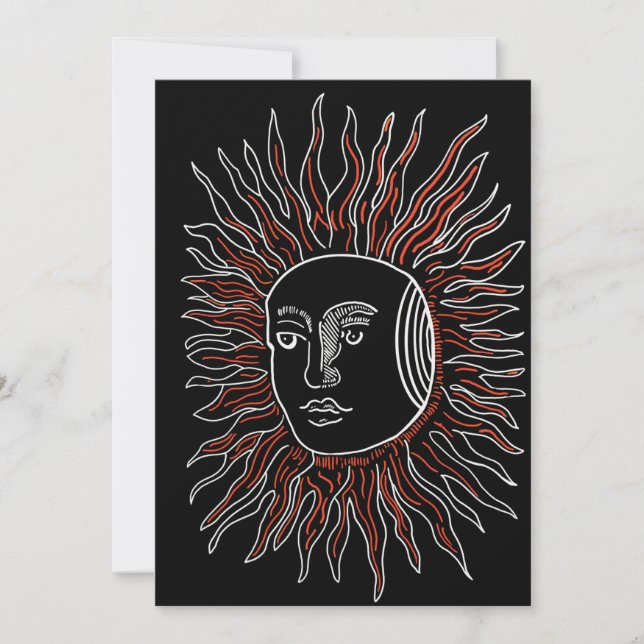 Alchemical Sun Blank Greeting Card (Front)