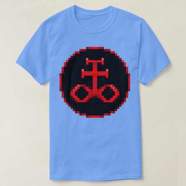 Alchemical Symbols Sulphur Pixel T-Shirt (Design Front)