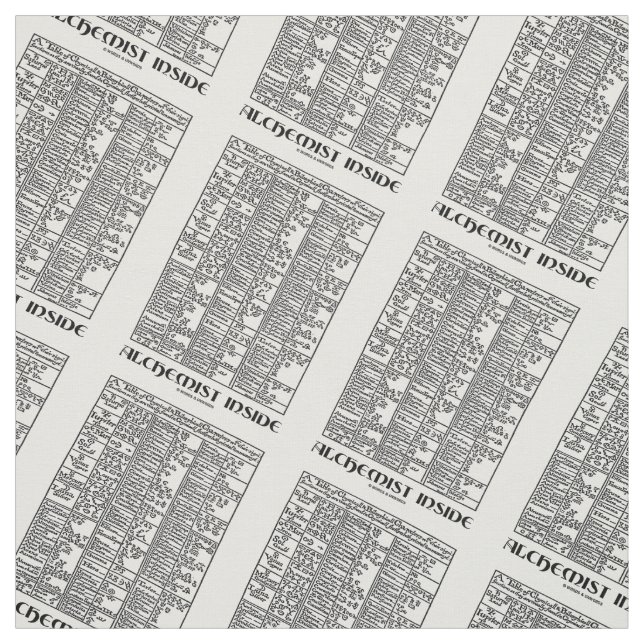 Alchemist Inside Mediaeval Chemistry Psyche Humour Fabric (Swatch)
