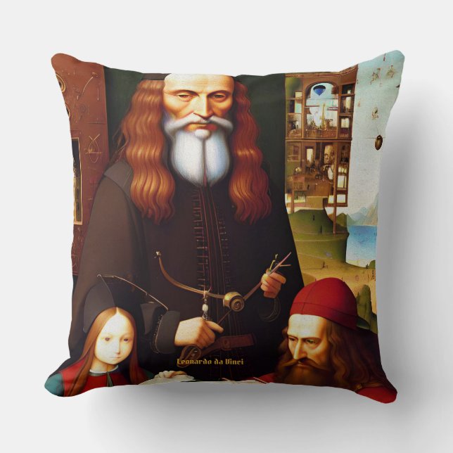 Alchemist Leonardo da Vinci -  Cushion (Front)