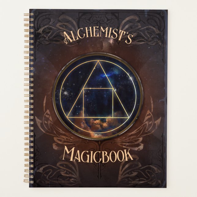 Alchemist magicbook fantasy medieval vintage planner (Front)