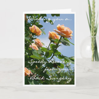 'Alchemist' Rose Get Well (Back Surgery) Card