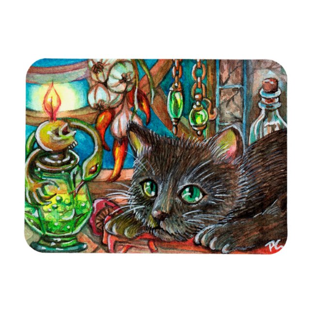 Alchemist's Cat Magnet (Horizontal)