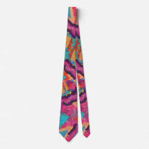 Alchemy Abstract Modern Painting Collage Artistic Tie