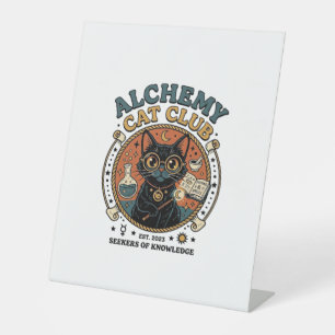 Alchemy Cat Cat Lover Gift - Alchemy Cat Club_1 Pedestal Sign