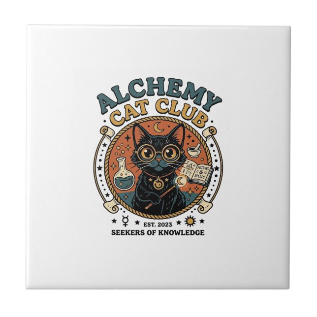 Alchemy Cat Cat Lover Gift - Alchemy Cat Club_1 Tile (Front)