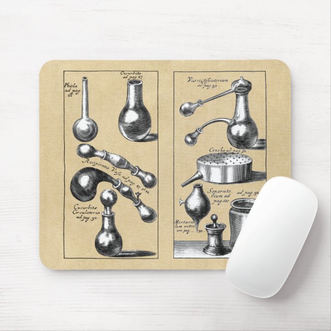 Alchemy Laboratory Beakers and Tools Mouse Mat (With Mouse)