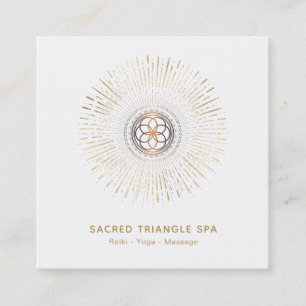 *~* Alchemy - Mandala Shaman Sacred Geometry Square Business Card