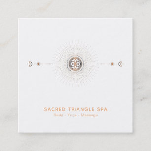 *~* Alchemy Moon Shaman Sacred Geometry Mandala Square Business Card