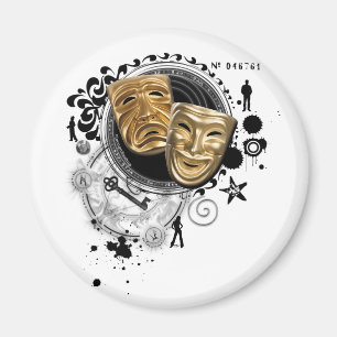 Alchemy of Acting Drama Masks Magnet