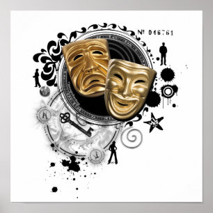 Alchemy of Acting Drama Masks Poster
