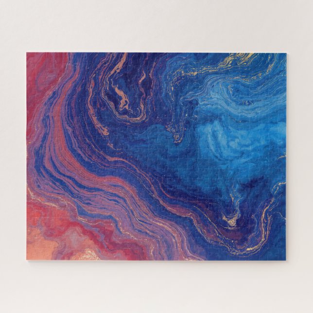 “Alchemy of Currents” – A Colourful Abstract Jigsaw Puzzle (Horizontal)