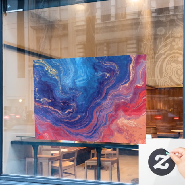 “Alchemy of Currents” – A Colourful Abstract Window Cling (Cafe Window)