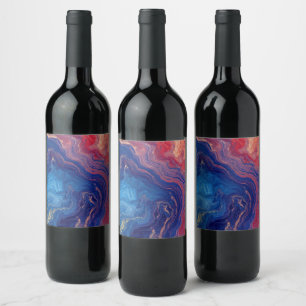 “Alchemy of Currents” – A Colourful Abstract Wine Label