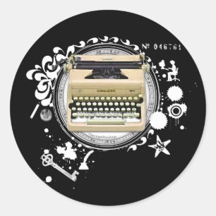 Alchemy of Writing Typewriter Classic Round Sticker