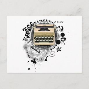 Alchemy of Writing Typewriter Postcard