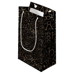 Alchemy symbols Astrological symbols pattern #2 Small Gift Bag