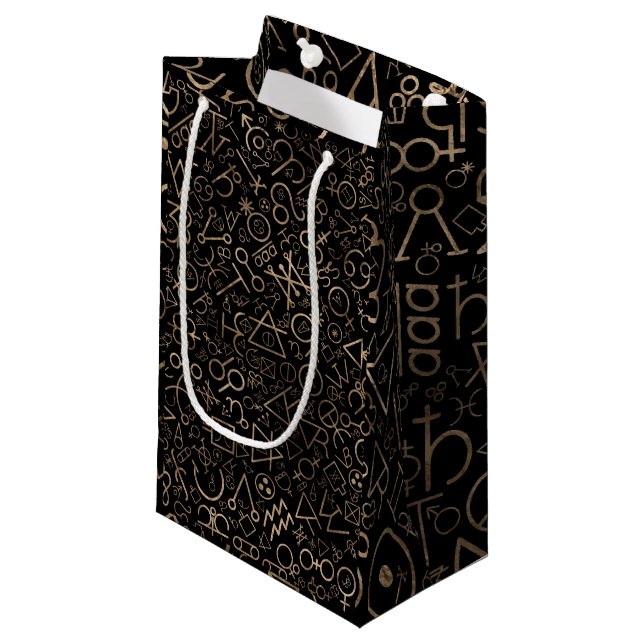 Alchemy symbols Astrological symbols pattern #2 Small Gift Bag (Front Angled)