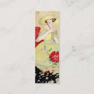 ALCINA, French Art Deco Lady: WHIMSICAL SUMMER Mini Business Card