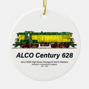 Alco C-628 aka Alco Century 628 Diesel Locomotive Ceramic Tree Decoration
