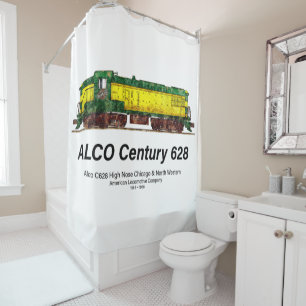 Alco C-628 aka Alco Century 628 Diesel Locomotive Shower Curtain