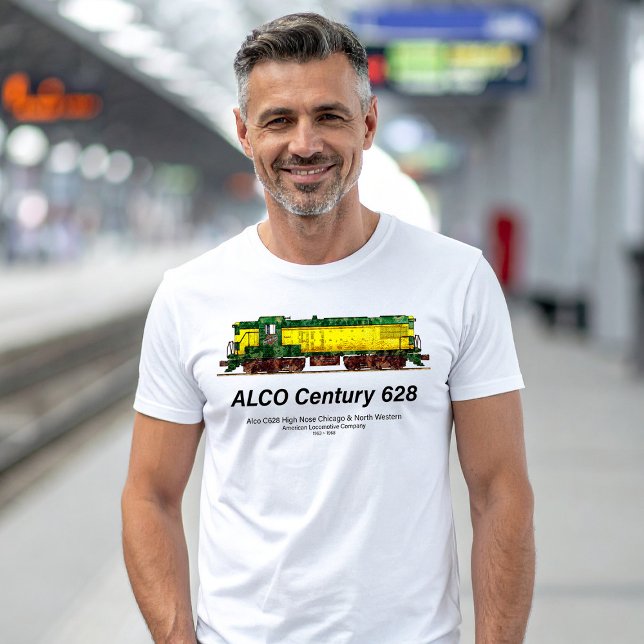 Alco C-628 aka Alco Century 628 Diesel Locomotive T-Shirt (Alco C-628 aka Alco Century 628 Diesel Locomotive. Mens Basic T-Shirt)