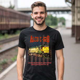 Alco C-628 Diesel Locomotive and American flag T-Shirt