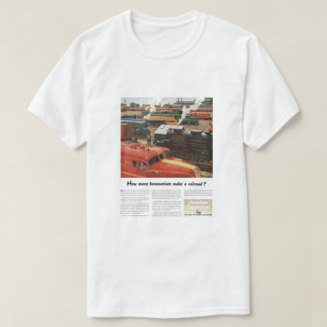 Alco Locomotives Make A Railroad T-Shirt (Design Front)