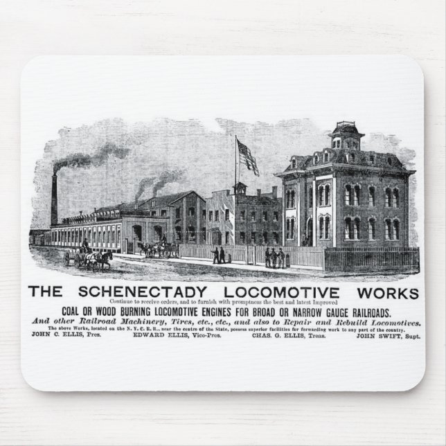 Alco-Schenectady Locomotive Works, 1870 Mouse Mat (Front)