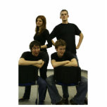 Alcock Heroes Standing Photo Sculpture<br><div class="desc">The original Alcock Improv gang pose for a shot,  taking time out from their busy schedule to save the world. Or some-such.</div>