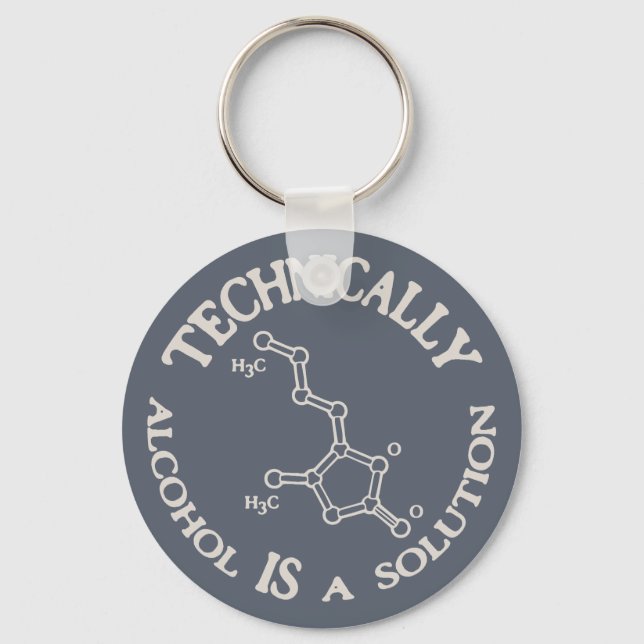 Alcohol, A Solution Key Ring (Front)