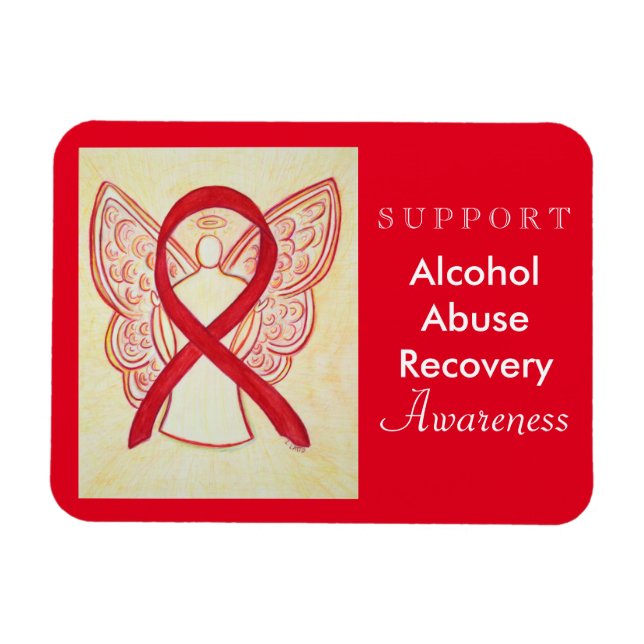 Alcohol Abuse Recovery Awareness Ribbon Magnet (Horizontal)