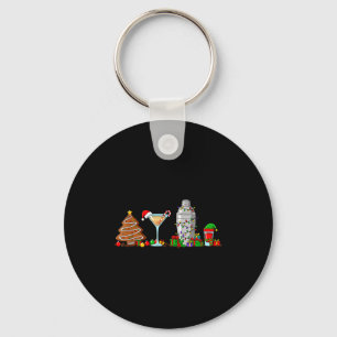 Alcohol & Tails Christmas & Shaker Holiday Key Ring