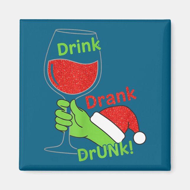 Alcohol &amp; Tails Drink Drank Drunk! Funny Chris Magnet (Front)