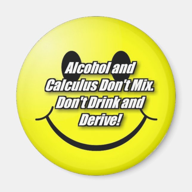 Alcohol and Calculus Magnet (Front)