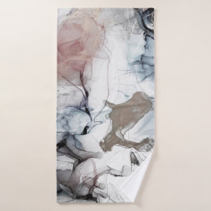 Alcohol Background. Grey and Black Stains. Ice Bac Bath Towel