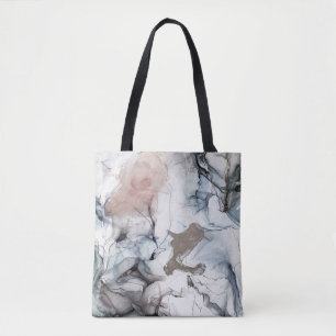 Alcohol Background. Grey and Black Stains. Ice Bac Tote Bag