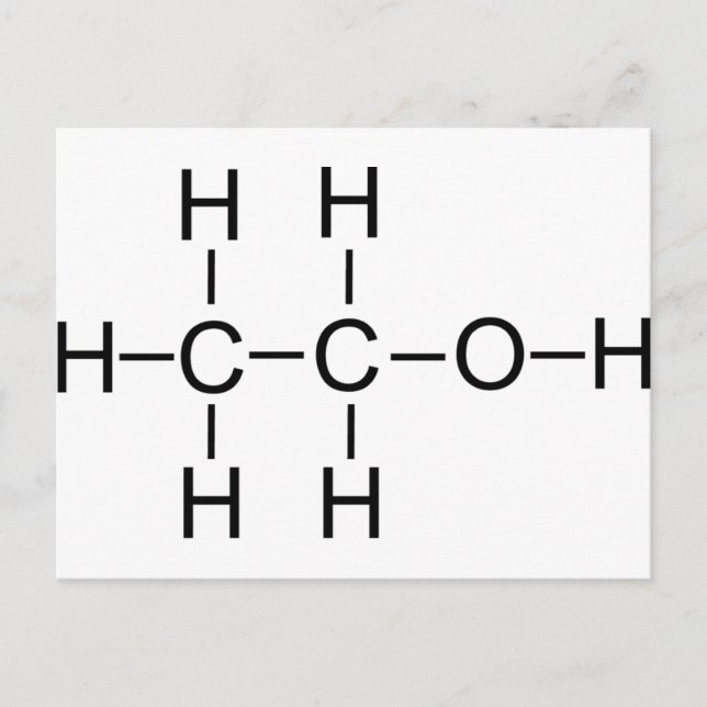 Alcohol - Chemical Formula Postcard (Front)