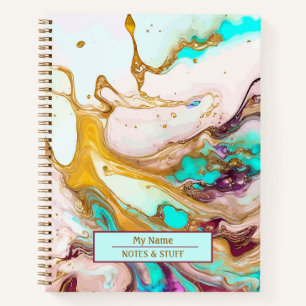 Alcohol colourful ink Notebooks