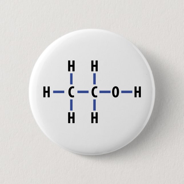 alcohol compound 6 cm round badge (Front)